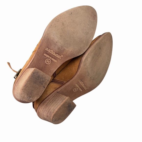 Women's SixtySeven ANTHROPOLOGIE Leather Buckle Wrapped Ankle BOOTS sz 38 US 7.5 - Picture 9 of 14